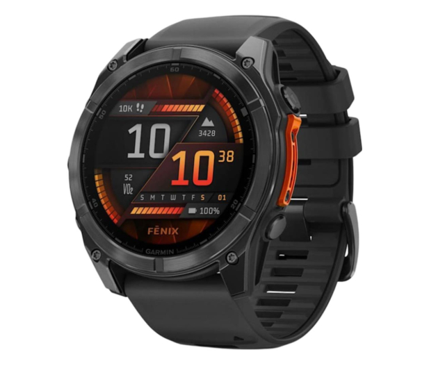 GARMIN Fenix 8 AMOLED Standard Edition 51mm Łupkowoszary z czarnym paskiem (010-02905-00) - 1277070 - zdjęcie